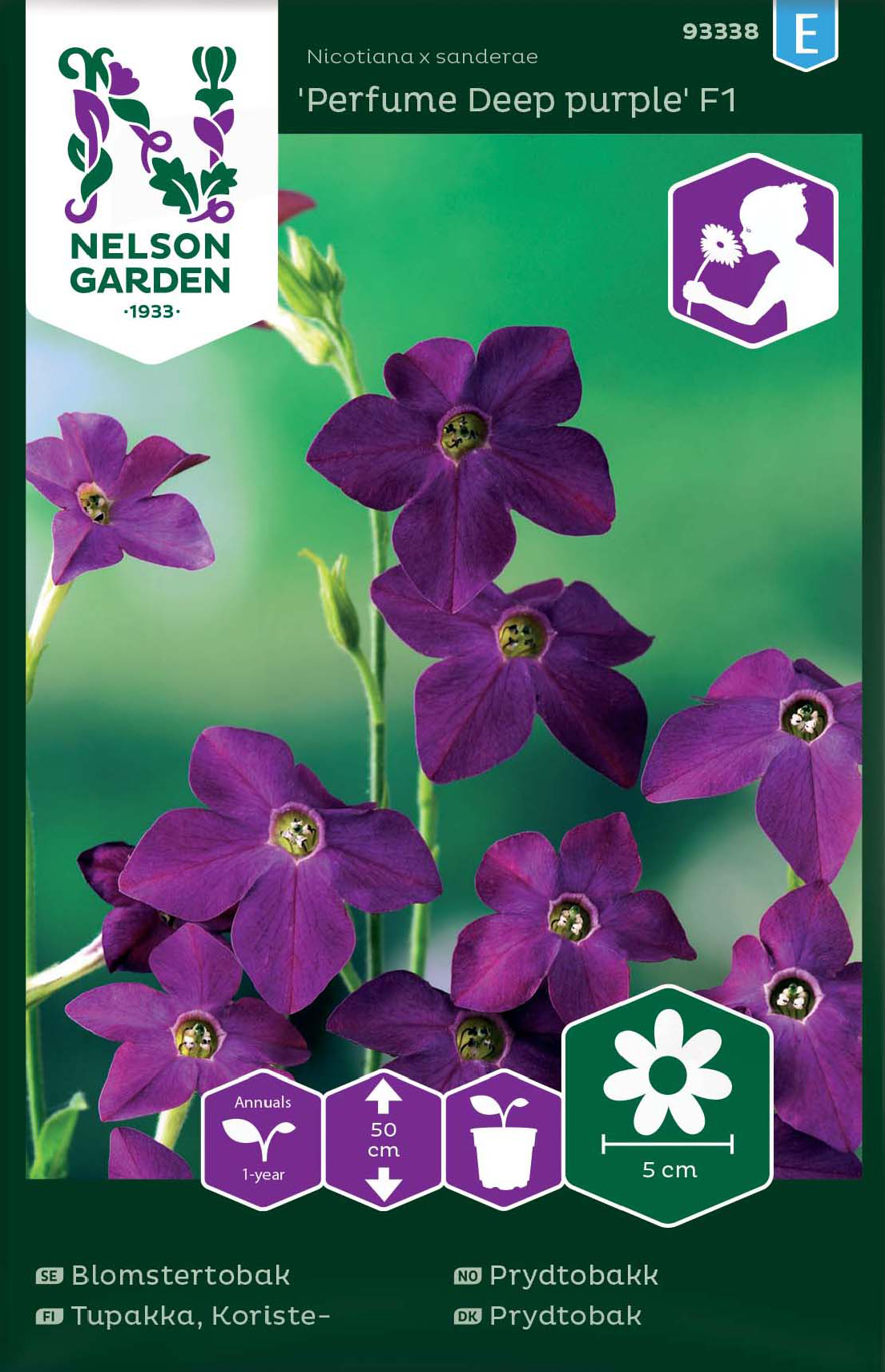 Blomstertobak 'Perfume Deep Purple' F1 frö - Fröer