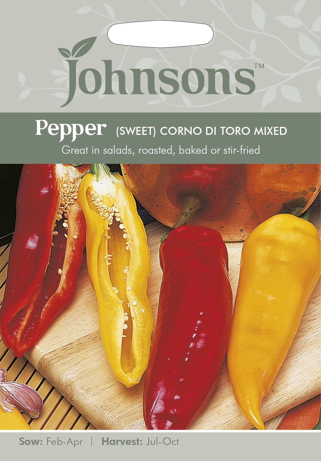 Paprika 'Corno di toro Mixed', frö - Fröer