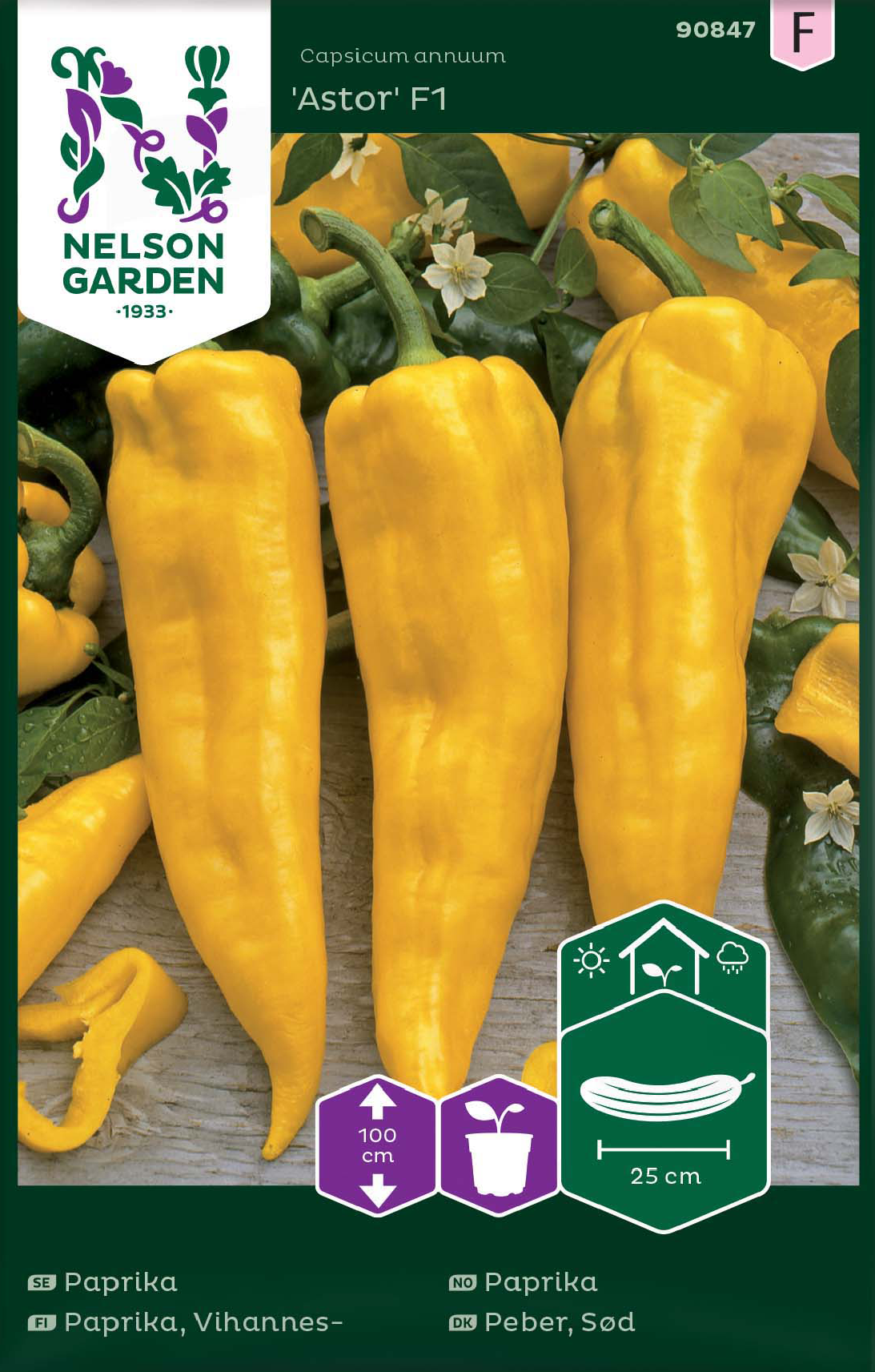 Paprika  'Astor F1' - Fröer