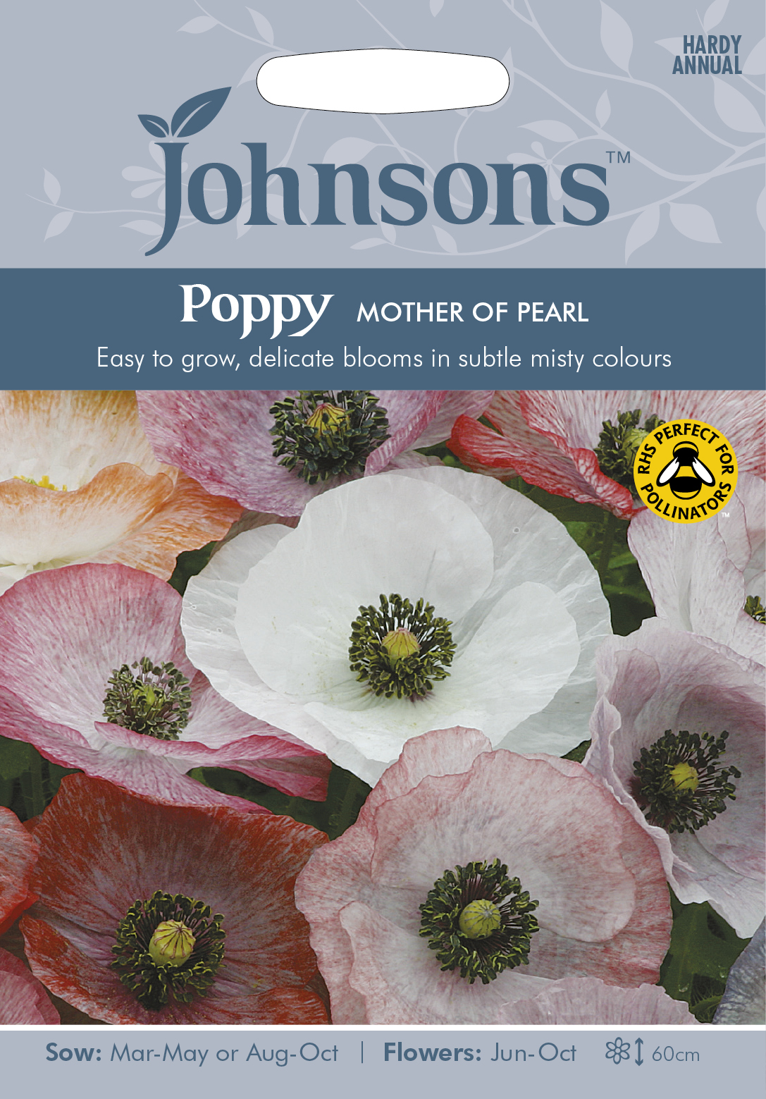 Kornvallmo 'Mother of Pearl', frö - Fröer