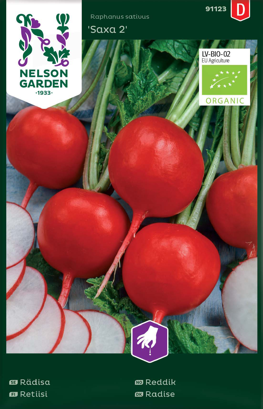 Rädisa 'Saxa 2' Organic frö - Fröer