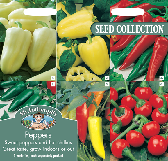 Chili & Paprika collection 6 sorter - Fröer