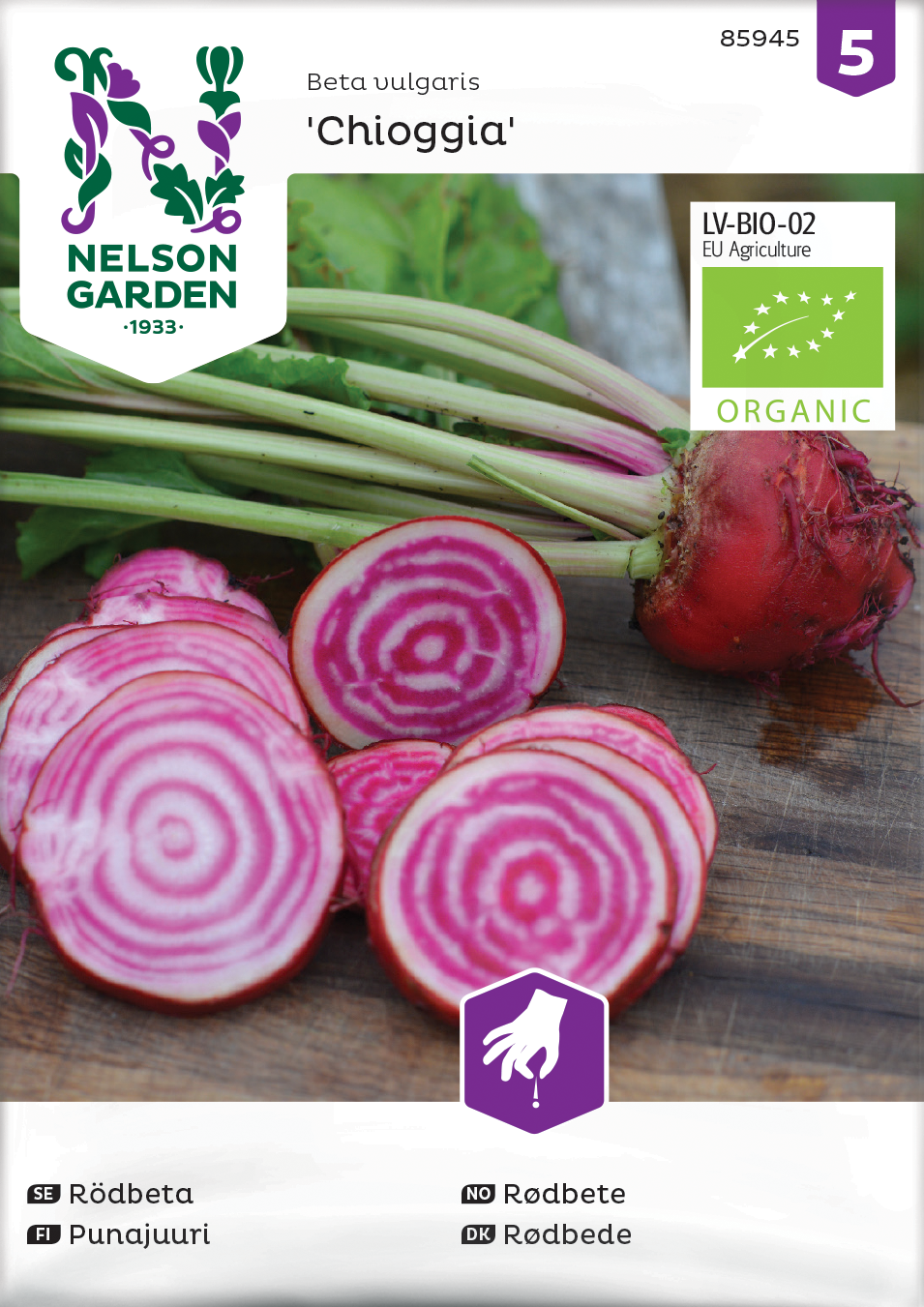 Rödbeta 'Chioggia' Organic frö - Fröer