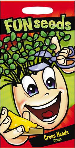 Funseeds: Smörgåskrasse 'Cress Heads' - Fröer