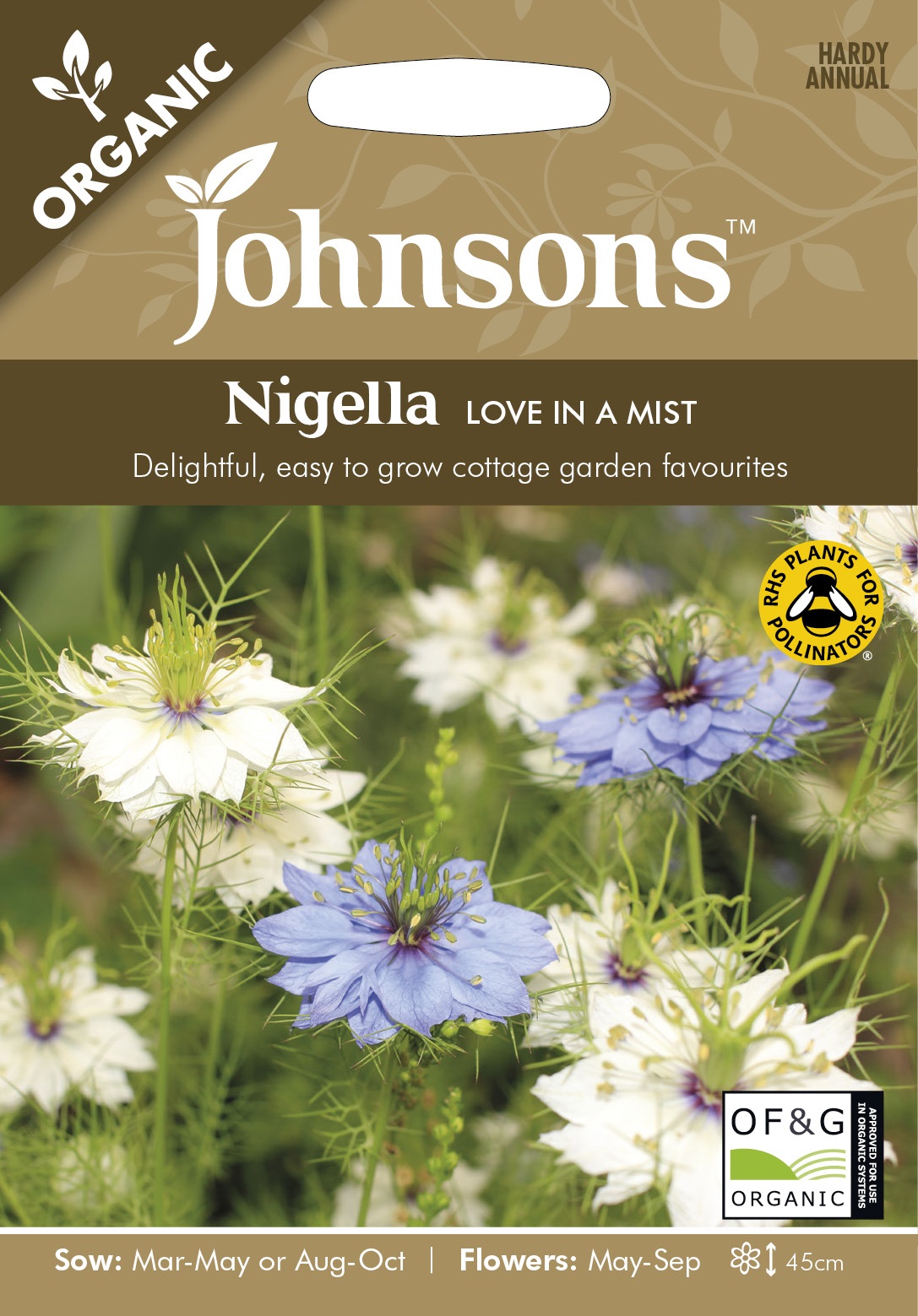 Jungfrun i det gröna 'Love in a Mist ' Organic - Fröer