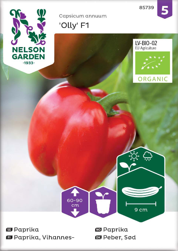 Paprika 'Olly F1' Organic frö - Fröer