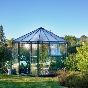 Växthus Atrium Grön - 9 m² + Bevattningstillbehör