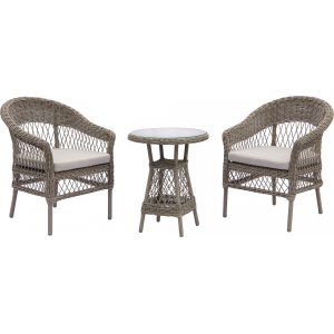 Holmön café set i konstrotting - Beige/vit