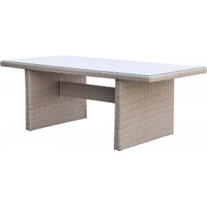 Hampton matbord i konstrotting 200x100 cm - Naturfärgad