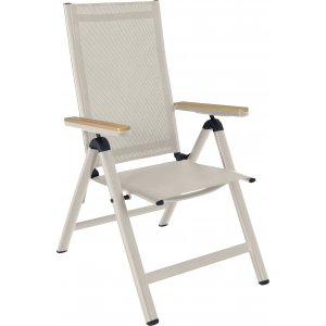 Svea positionsstol beige textilene med armstöd i ek-aintwood