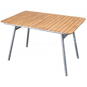 Möllan bord 120x80cm - Teak / Galvaniserat stål