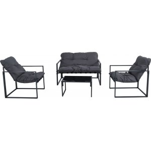 Solhult loungegrupp - Svart/grå