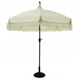 Cirkus parasoll med tofsar Ø270 cm - Beige