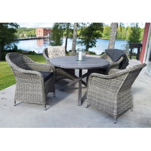 Scottsdale runt utebord Ø112 cm - Rustik grå