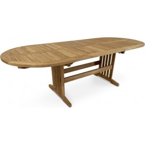 Saltö - Ovalt matbord i teak - Bordet är förlängningsbart 180/240 cm