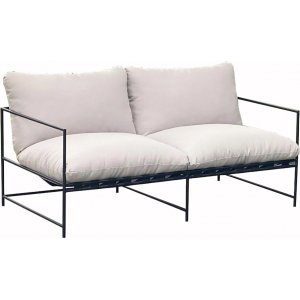 Raspö loungesoffa - Svart / Vit