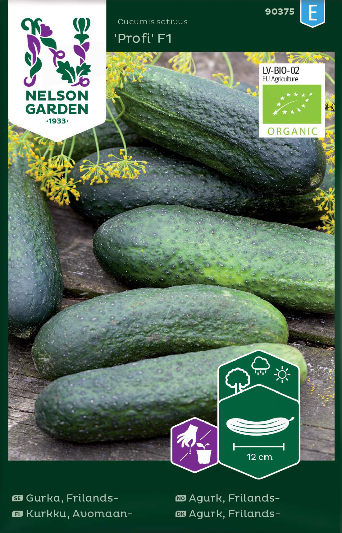 Frilandsgurka 'Profi' F1 Organic frö - Fröer