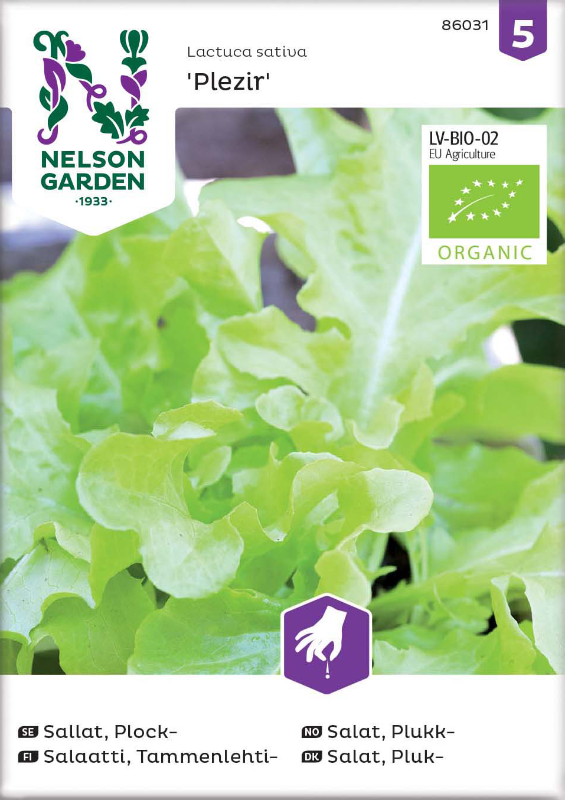 Plocksallat 'Plezir' Organic frö - Fröer