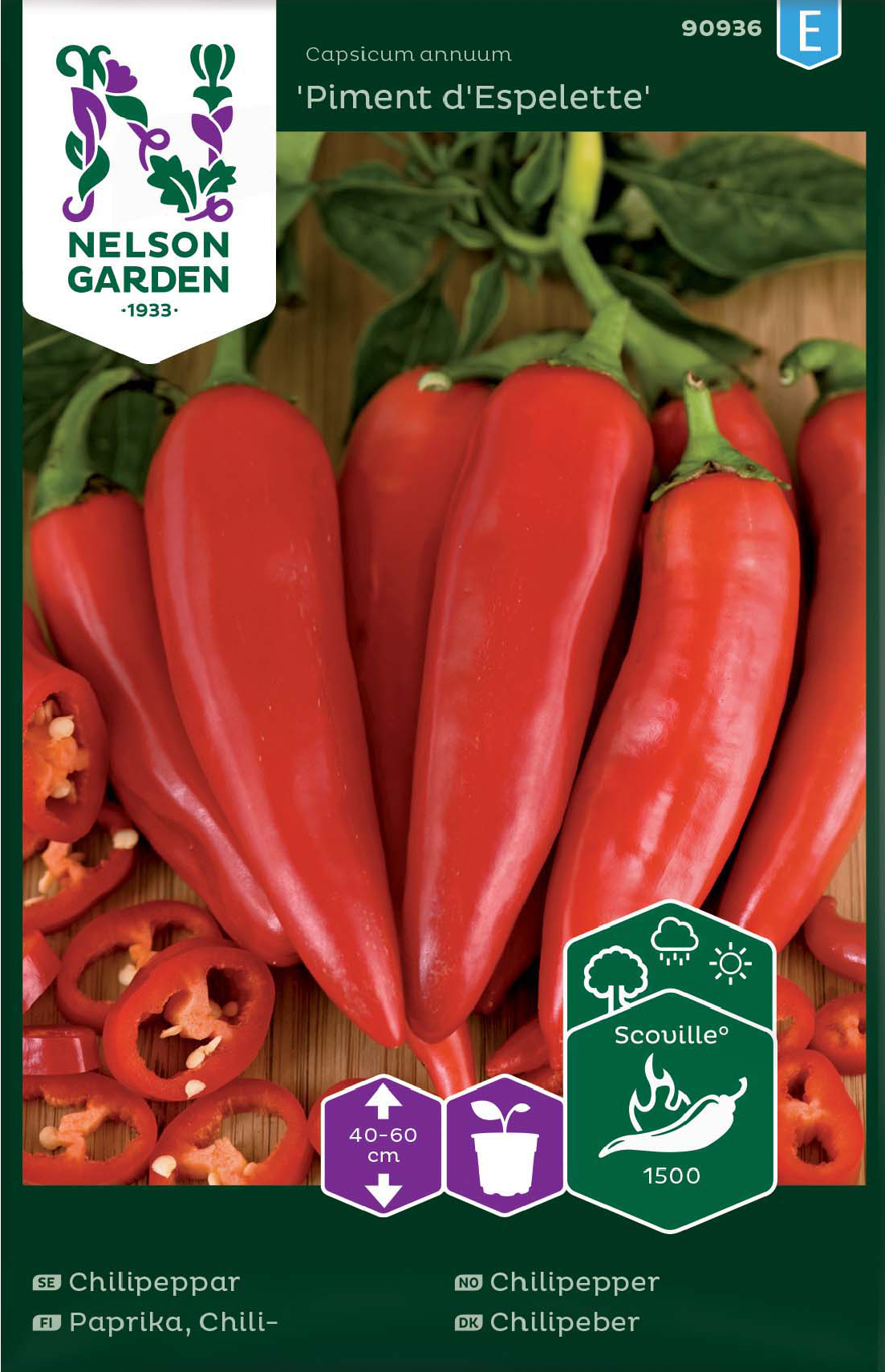 Chilipeppar 'Piment d'Espelette' frö - Fröer