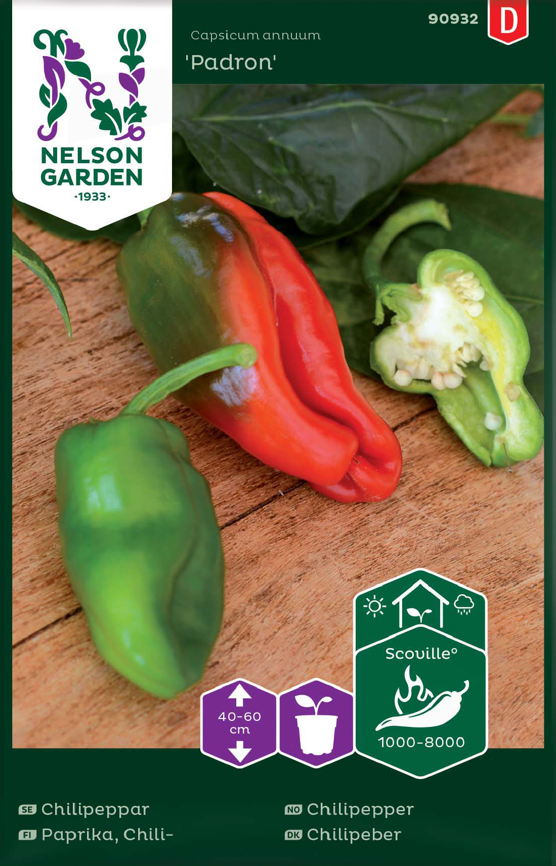 Chilipeppar 'Padron' frö - Fröer
