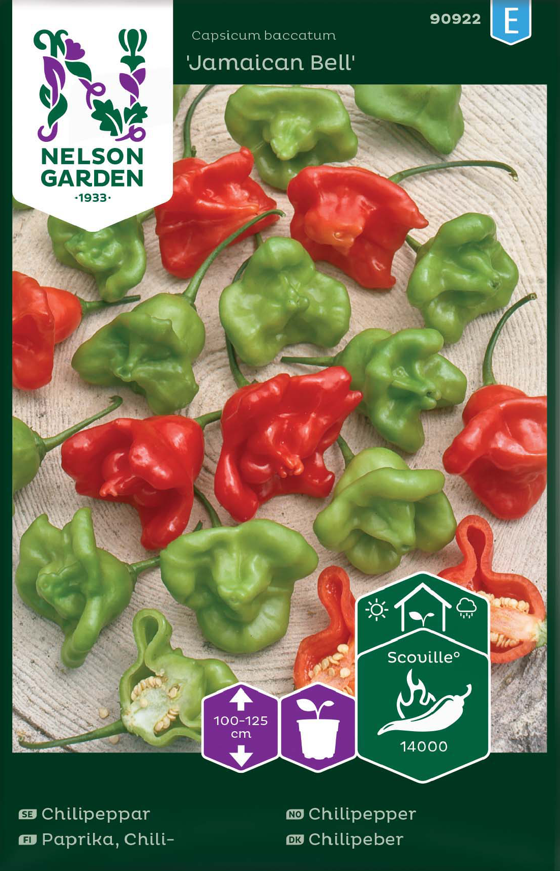 Chilipeppar 'Jamaican Bell' frö - Fröer