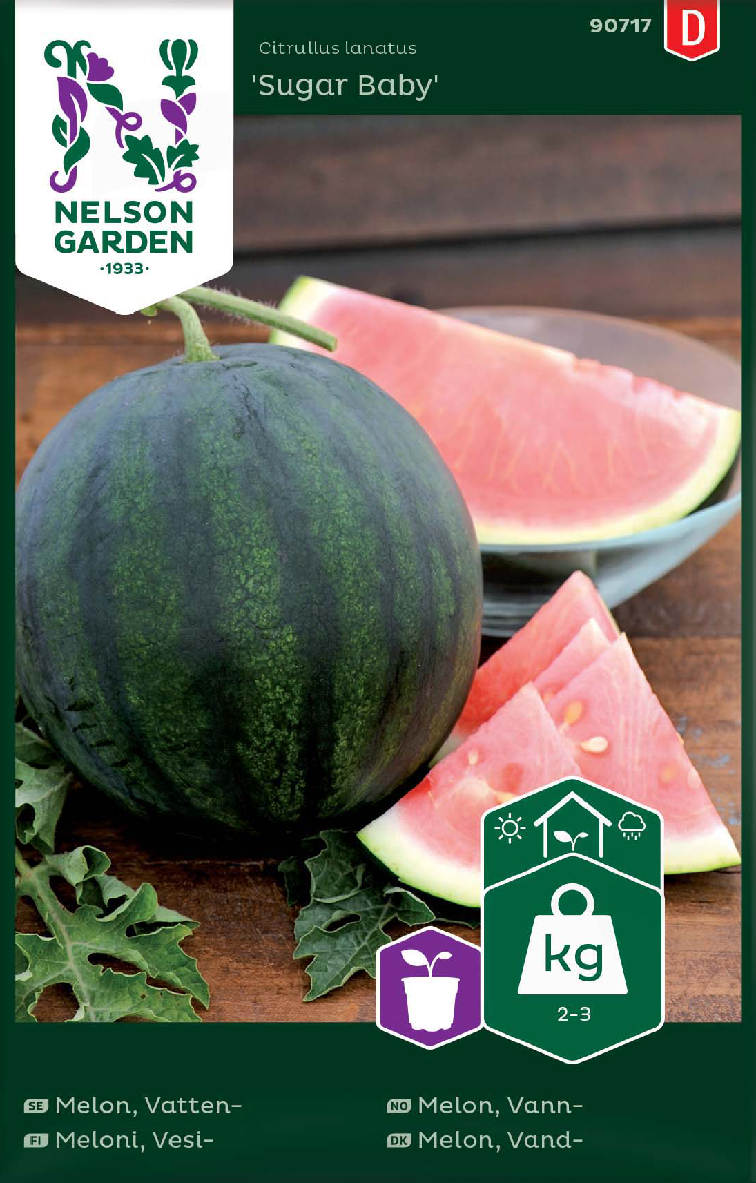 Vattenmelon 'Sugar Baby' frö - Fröer