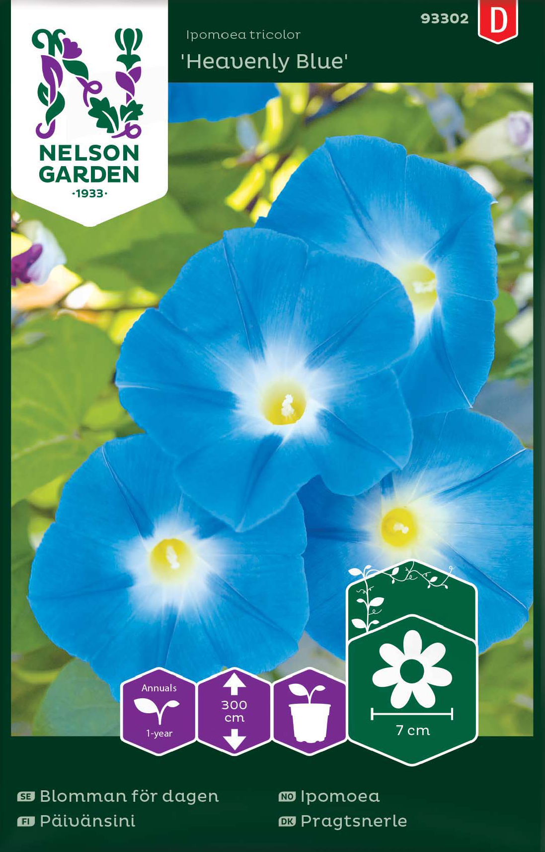 Blomman för dagen 'Heavenly Blue' frö - Fröer