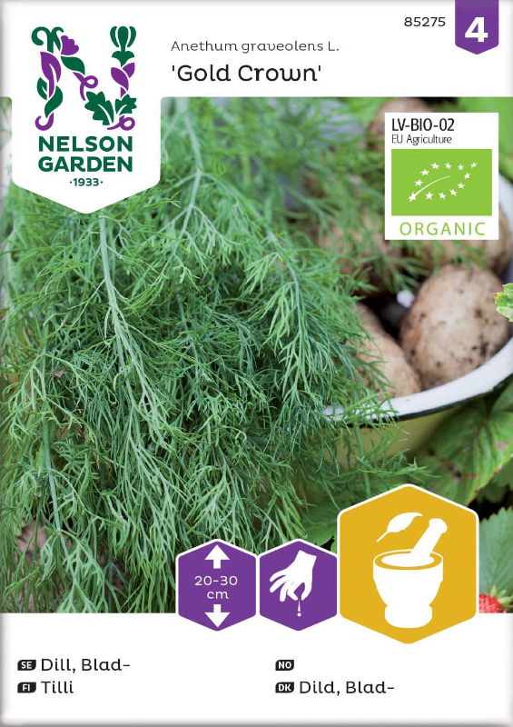 Bladdill 'Gold Crown' Organic frö - Fröer