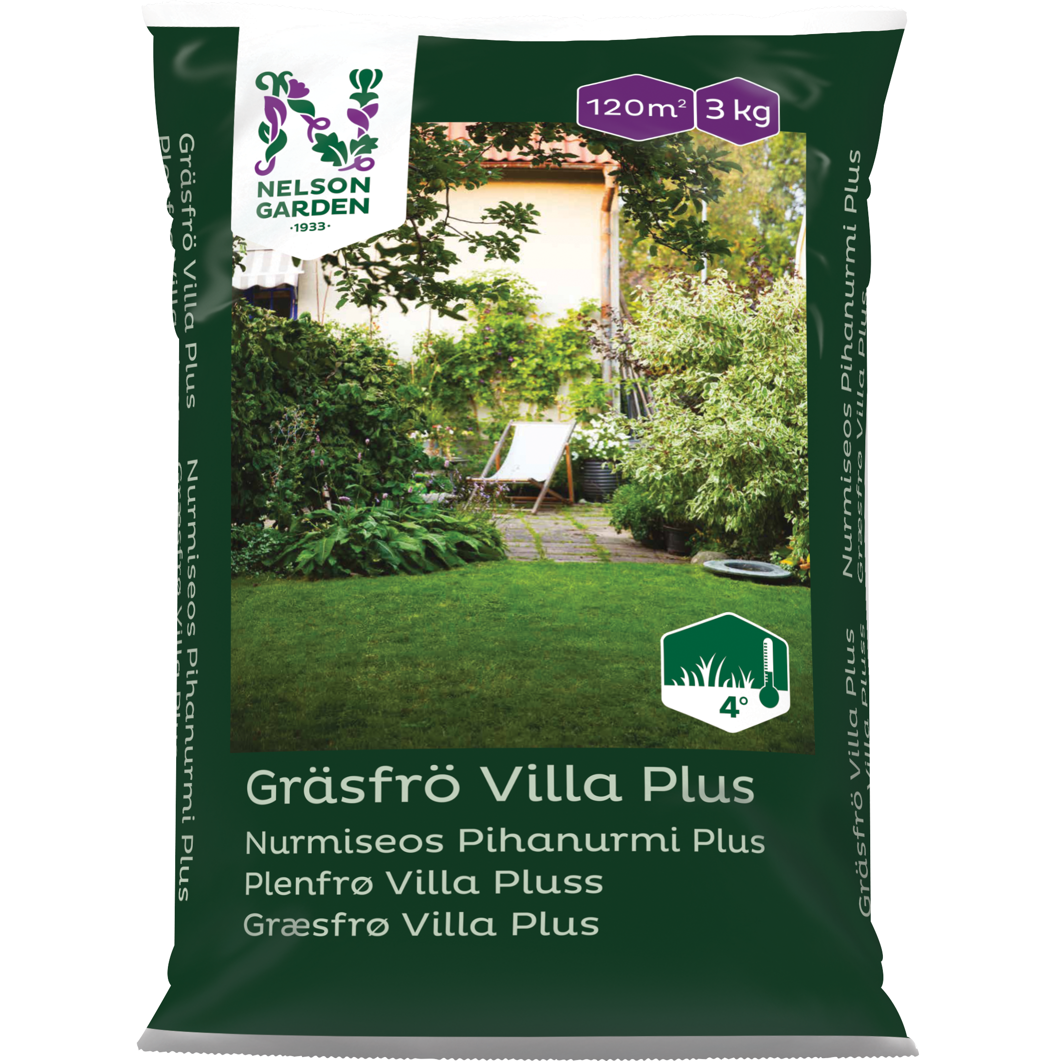 Gräsfrö Villa Plus 3kg - Fröer