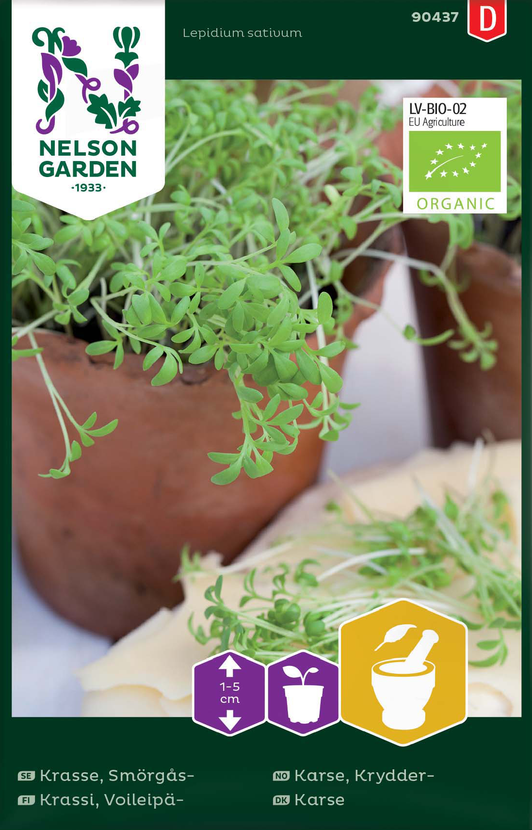 Smörgåskrasse Organic frö - Fröer