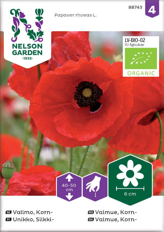 Kornvallmo Organic frö - Fröer