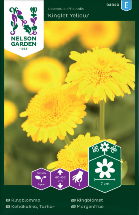 Ringblomma 'Kinglet Yellow' frö - Fröer