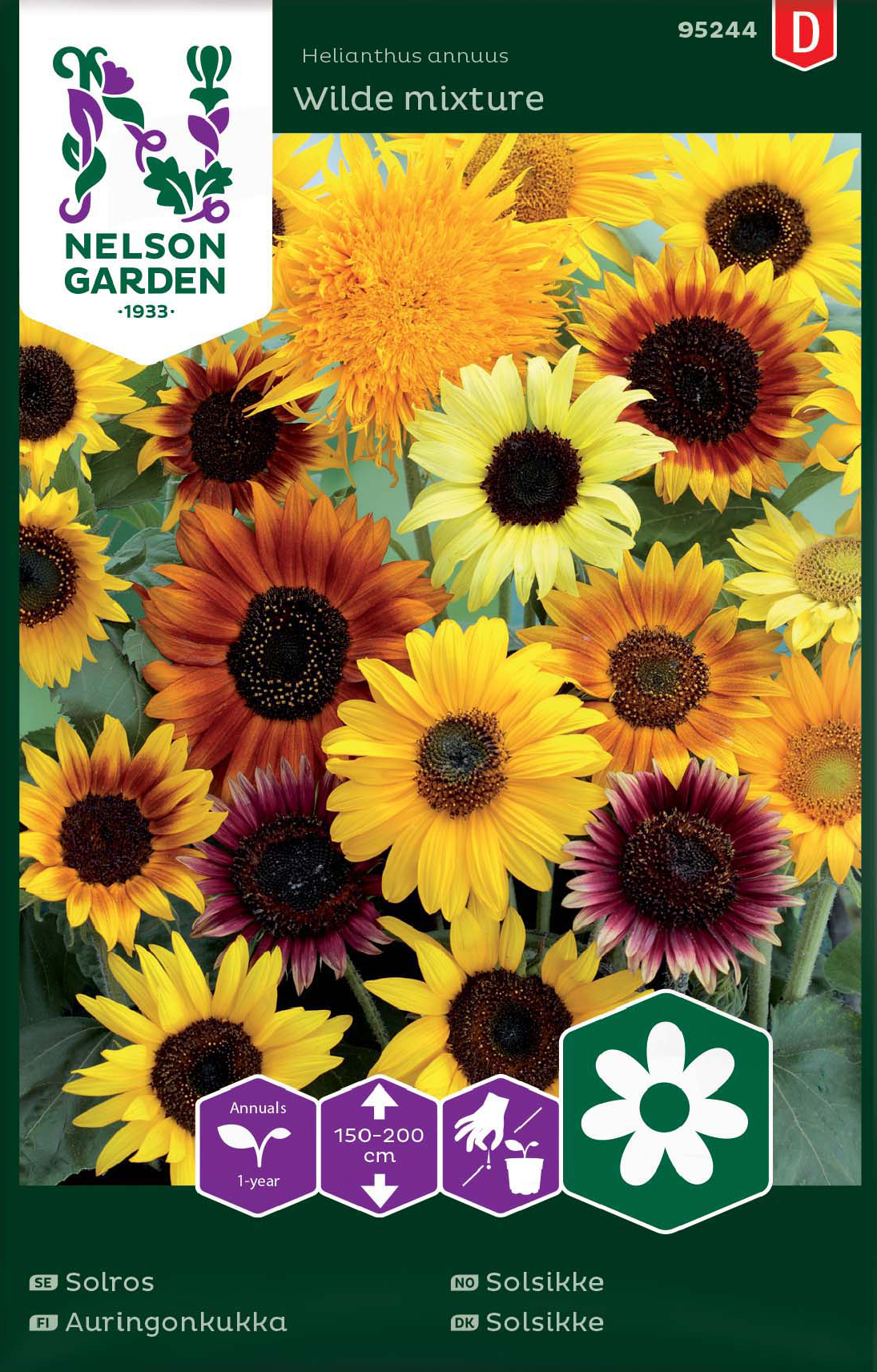 Solros (Hög) 'Wilde mixture' - Fröer