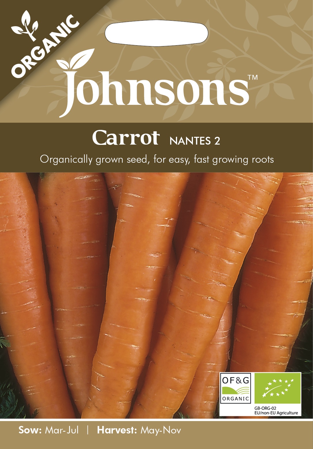 Morot 'Nantes 2' Organic - Fröer