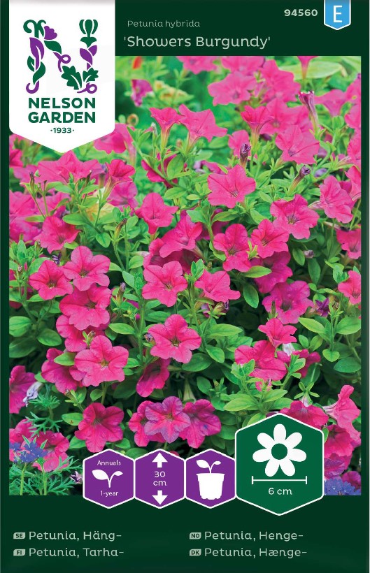 Hängpetunia 'Showers Burgundy' frö - Fröer