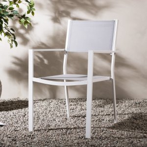 Chania utestol - Grå/Vit + Rengöringsspray för utemöbler