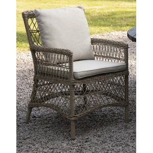 Provence utefåtölj i naturfärgad konstrotting + Rengöringsspray för utemöbler