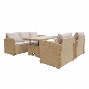 Bjärred soffgrupp med lift-up bord + Rengöringsspray för utemöbler