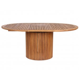 Saltö runt förlängningsbart matbord i teak Ø115 + 40 cm + Rengöringsspray för utemöbler