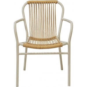 Motala karmstol - Karmstol natur/vit + Textilimpregnering för utemöbler