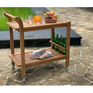 Saltö - Serveringsvagn i teak + Textilimpregnering för utemöbler
