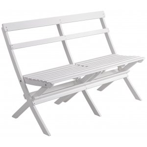 Knohult utesoffa | trädgårdsbänk - Vit + Textilimpregnering för utemöbler
