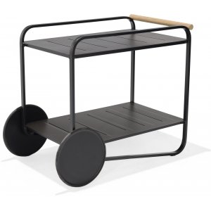 Lifestyle Garden Portals - Serveringsvagn svart / Teak + Textilimpregnering för utemöbler