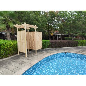 Uteduschbås - 90x155x225 cm + Rengöringsspray för utemöbler