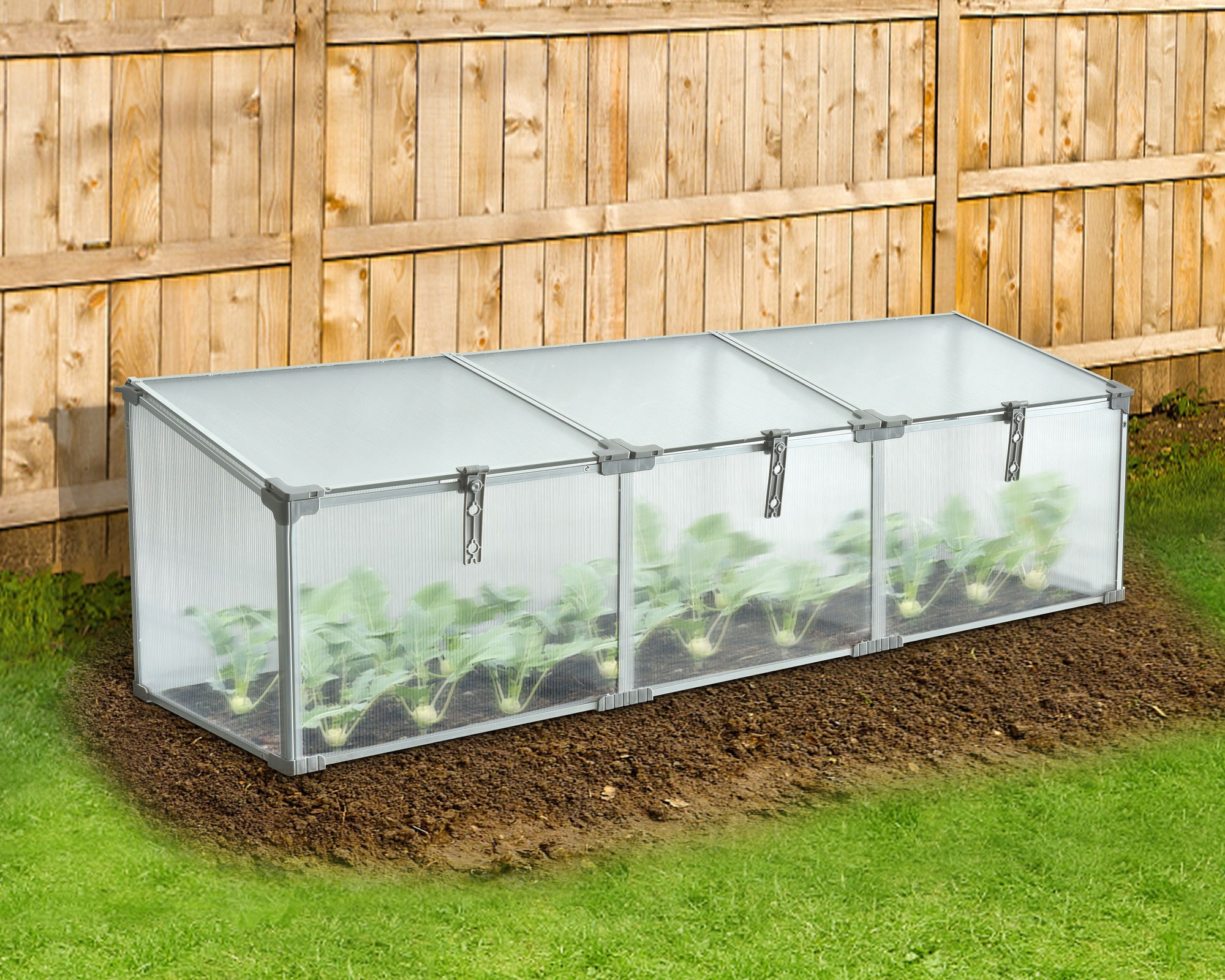 Miniväxthus med lock - 180 x 50 cm