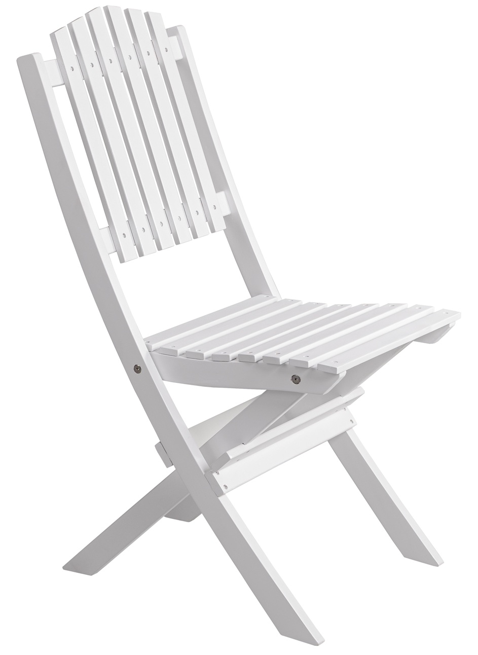 Vit trädgårdsstol Haväng - Utestol för utomhusbruk 43x60x94 cm